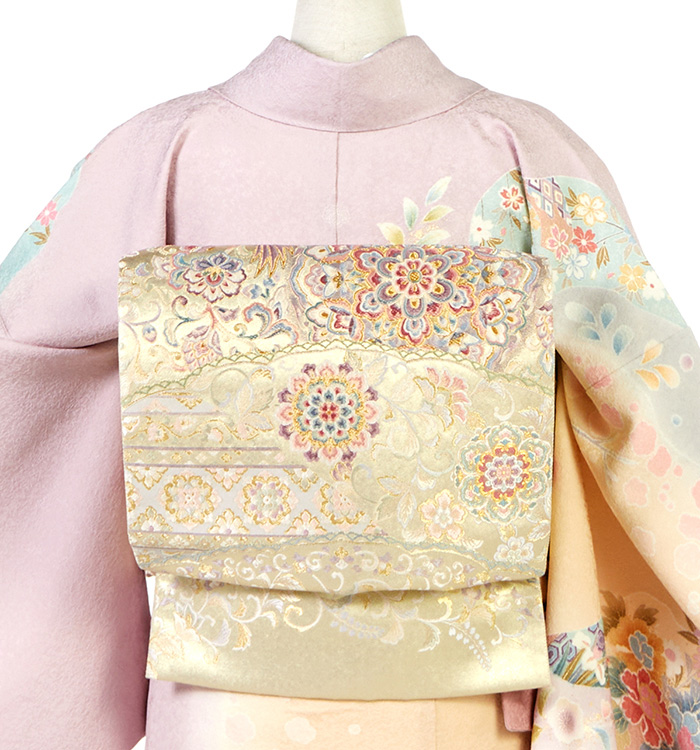 訪問着　一つ紋　新品　正絹　79 一つ紋訪問着 No.AA-2511-Sサイズのレンタル｜きもの365