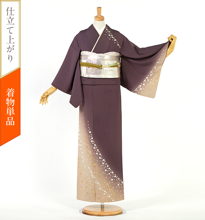 躾糸付未使用 総絞り ブラウンゴールド 正絹訪問着 160cm a650 商品