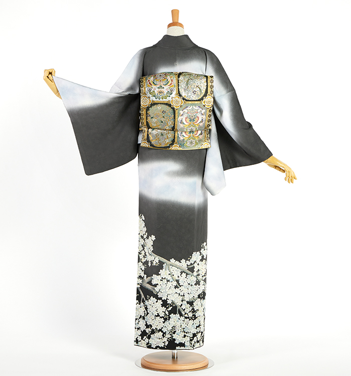 ［付下げ］新品未使用品　しつけ有り　花紋様　K-288 一つ紋訪問着 No.AA-5358-Mサイズのレンタル｜きもの365