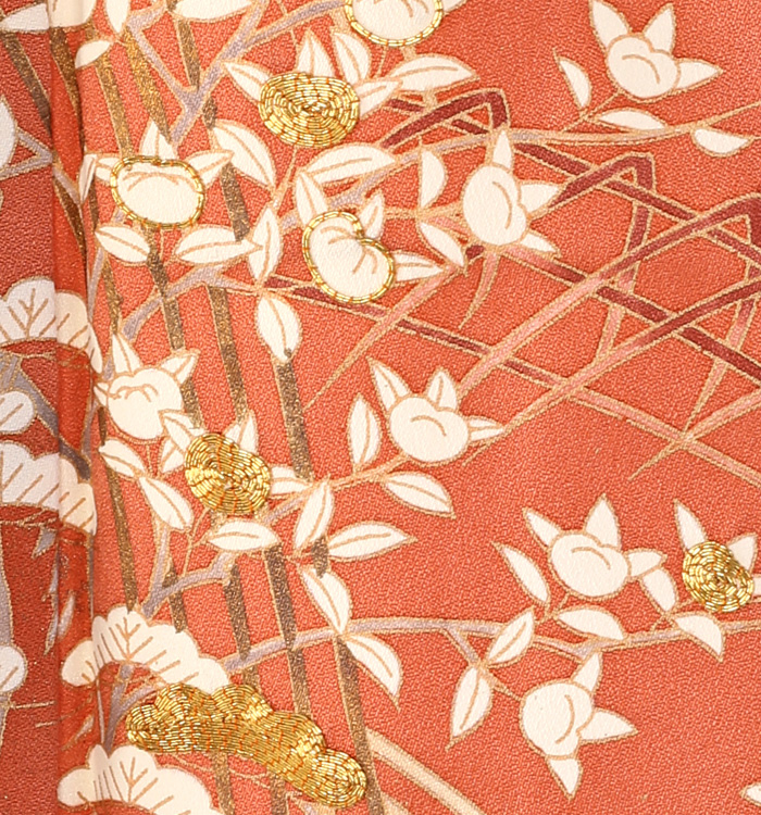 単衣 小紋 フルセット 正絹 傘文様 N4 単衣 小紋 フルセット 正絹 傘