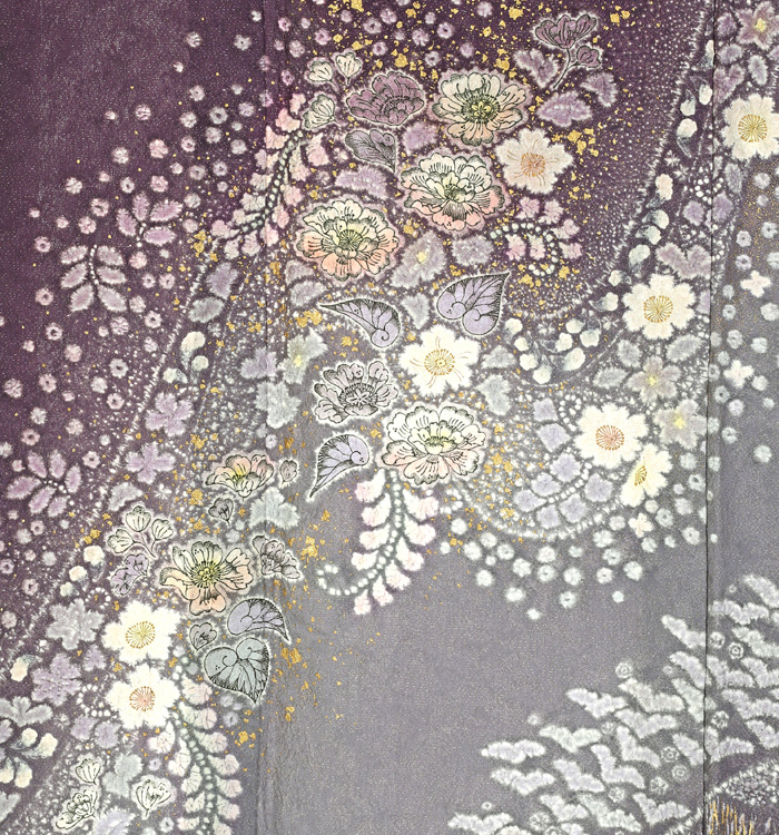 ☆専用☆美品 銀通し 辻が花 着物“永遠の花が翔ける夢の空”訪問