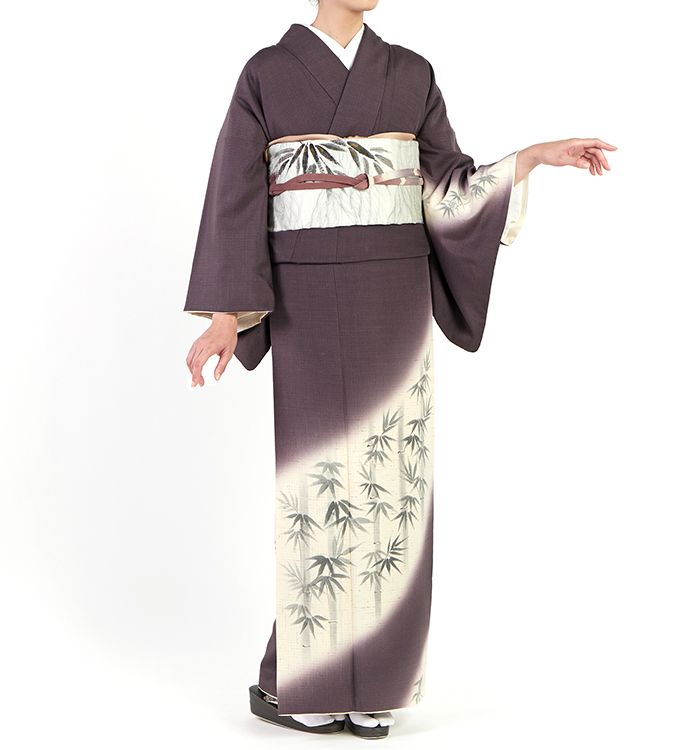 紬 手描友禅作家 訪問着 No.AD-0622-Lサイズ