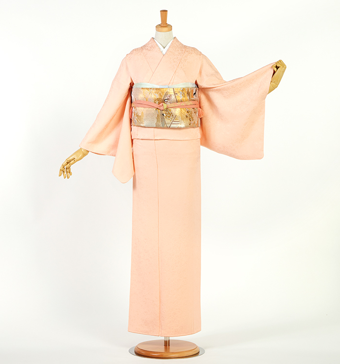正絹 色無地 七宝繋(未使用品)【裄62cm】 色無地 No.BA-0081-Sサイズのレンタル｜きもの365