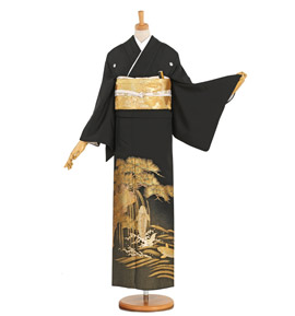 金彩 黒留袖 No.CA-1050-Mサイズ