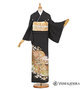 桂由美 黒留袖 No.CA-1061-ワイド-MOサイズ