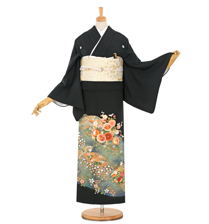 黒留袖 フルセット 金彩 逸品 結婚式 披露宴 黒留袖 No.CA-1133-Mサイズのレンタル｜きもの365