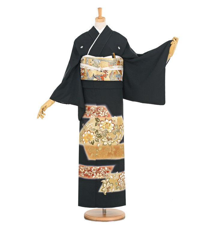 手描京友禅 黒留袖 No.CA-1146-Mサイズ