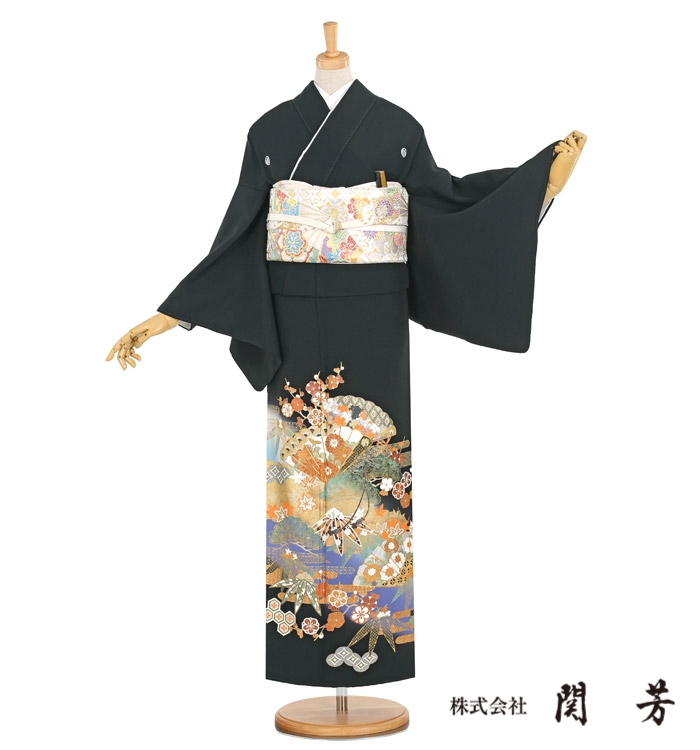 関芳 黒留袖 No.CA-1161-Lサイズ