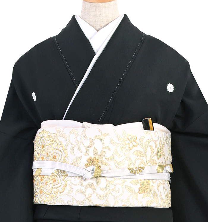 最高級古典柄振袖 関芳/最高級金彩刺繍友禅 白/金 レース 上品