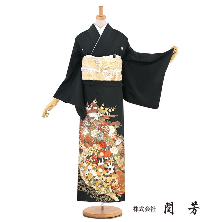関芳 黒留袖 No.CA-1383-Mサイズ