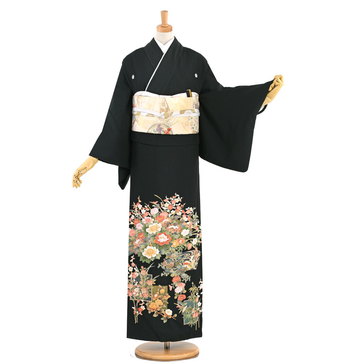 友禅 黒留袖 No.CA-1415-Mサイズ