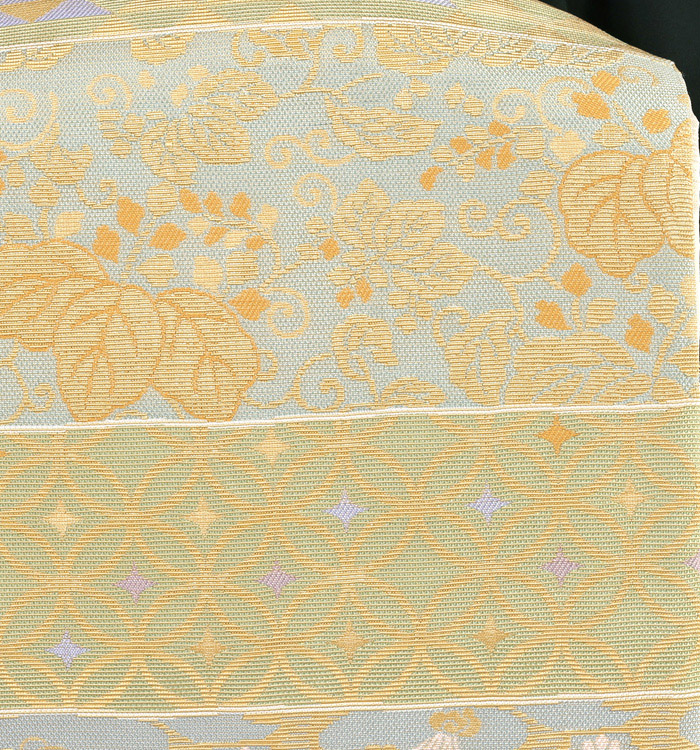 逸品振袖1442 （平和屋着物□訪問着 駒刺繍 立波花文 金彩 正絹 逸品 