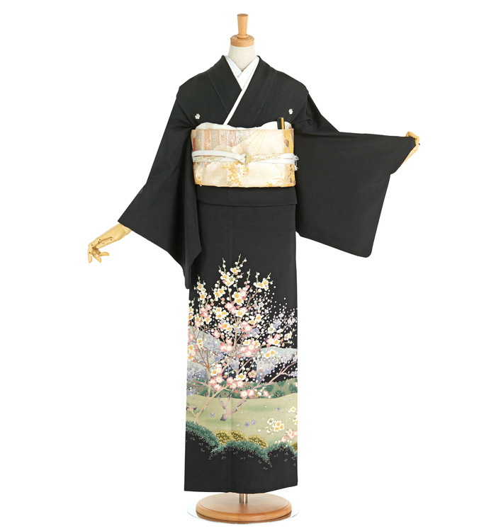 友禅 黒留袖 No.CA-1636-Mサイズ