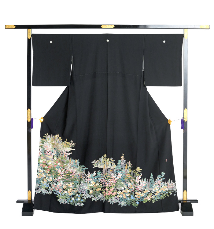 892　専用です　正絹　友禅黒留袖　単品 友禅 黒留袖 No.CA-1661-Mサイズのレンタル｜きもの365