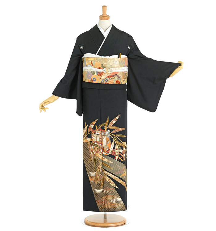 J134☆送料込み❣️ 黒留袖 着物 4枚 まとめ売り❣️ 黒留袖 No.CA-1723-Mサイズのレンタル｜きもの365