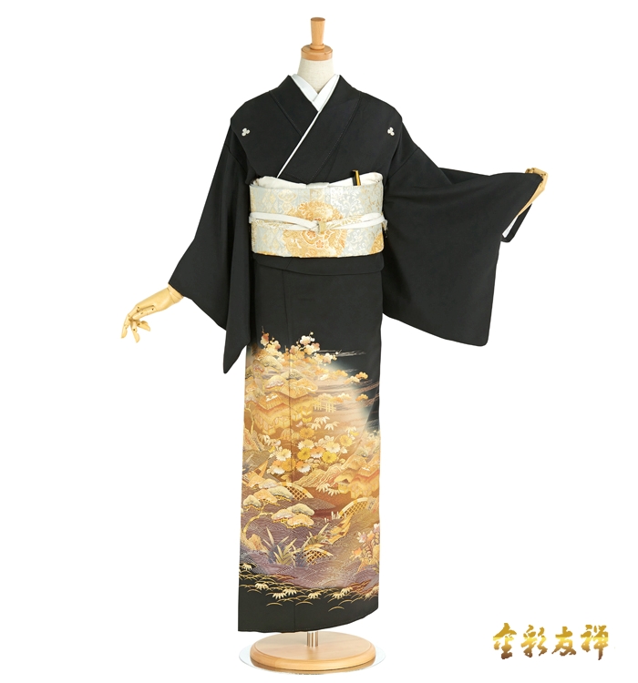 和田光正 黒留袖 No.CA-1736-Mサイズ