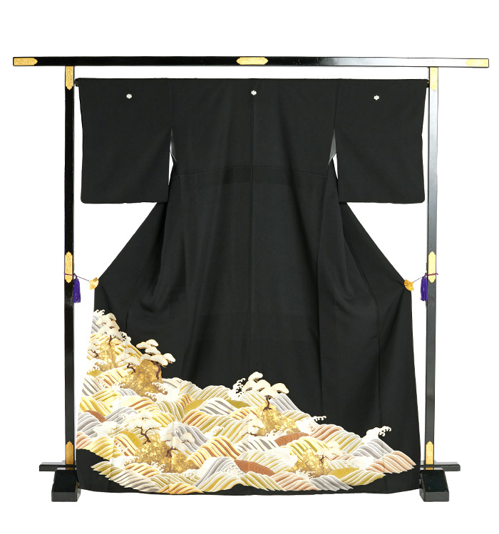 吉澤友禅 黒留袖 No.CA-1740-Mサイズのレンタル｜きもの365