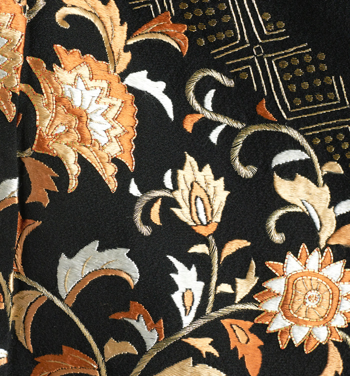 総刺繍 黒留袖 No.CA-1793-ワイド-MOサイズのレンタル｜きもの365
