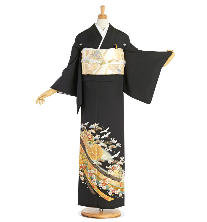 往復送料無料 2泊3日 レンタル 黒留袖 レンタル Lサイズ No.1811 黒留袖 No.CA-1811-Lサイズのレンタル｜きもの365