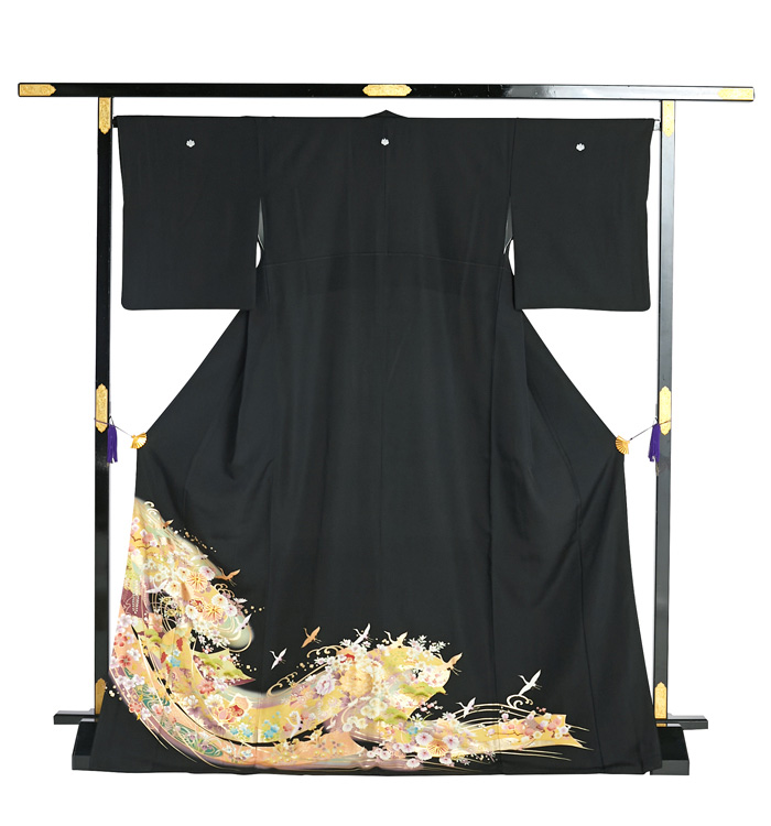 往復送料無料 2泊3日 レンタル 黒留袖 レンタル Lサイズ No.1812 黒留袖 No.CA-1812-Lサイズのレンタル｜きもの365