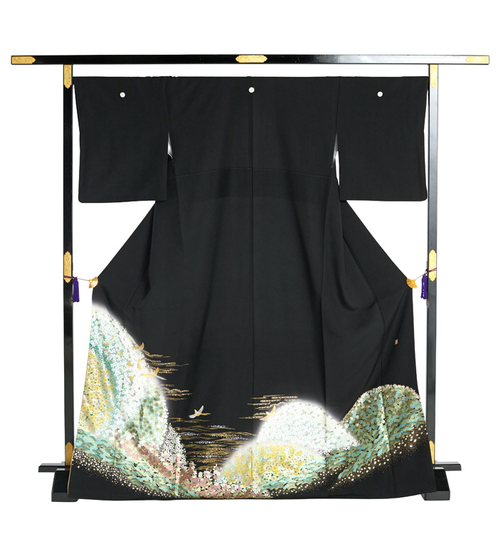 美品！作家物正絹黒留袖&新品小物類フルセット T0209_06.jpg