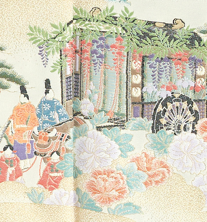 黒留袖　珊瑚色　緑　桜色　白　ゴールド　茶　花鳥　J11 縫い取り 黒留袖 No.CA-1897-Mサイズのレンタル｜きもの365