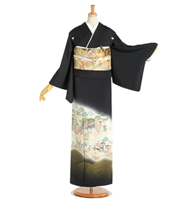 縫い取り 黒留袖 No.CA-1897-Mサイズ