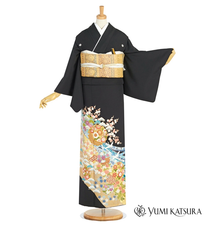 桂由美 黒留袖 No.CA-1924-ワイド-MOサイズのレンタル｜きもの365