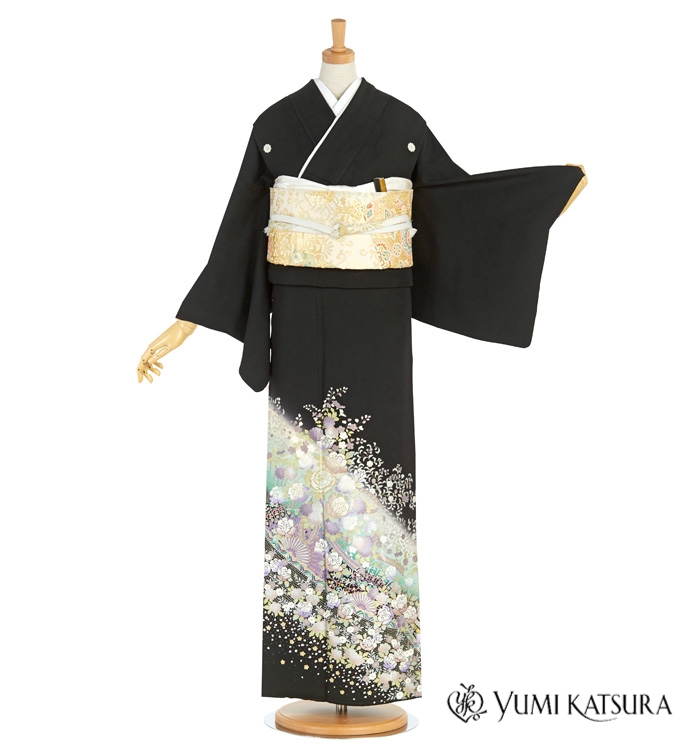 美品　豪華⭐︎正絹黒留袖　裄丈長め　単品 桂由美 黒留袖 No.CA-1949-Mサイズの通販｜きもの365