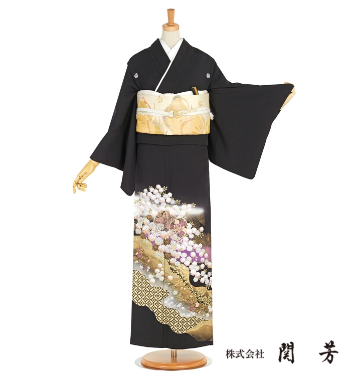 関芳 黒留袖 No.CA-1990-Mサイズ