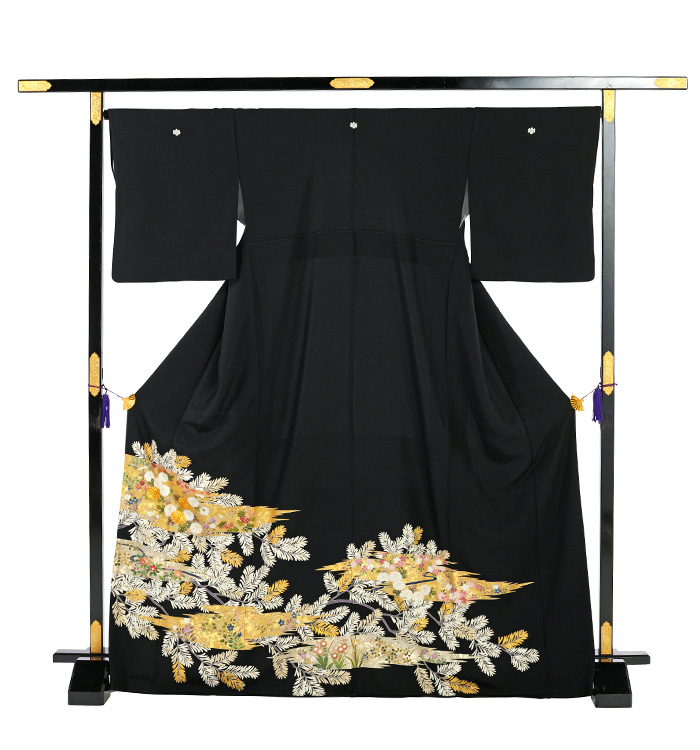 吉澤友禅 黒留袖 No.CA-2088-Mサイズの通販｜きもの365