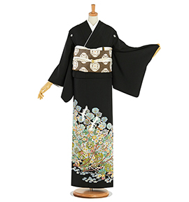 【帯・逸品】本加賀友禅 黒留袖 No.CA-2152-Mサイズ
