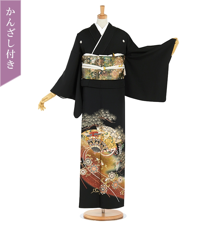 かんざし付】谷崎潤一郎の世界 黒留袖 No.CA-2207-Mサイズのレンタル