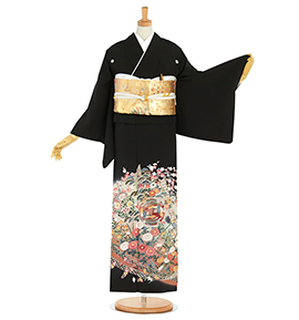 友禅 黒留袖 No.CA-2217-Sサイズ