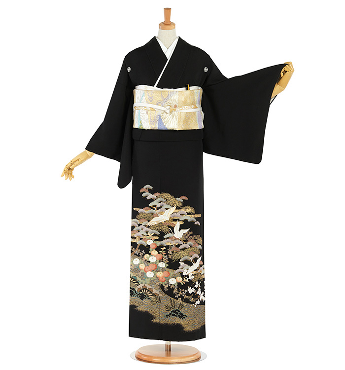 め1217着物リメイク正絹黒留袖江戸褄ジップアップスカジャンハンドメイドMサイズ め1217着物リメイク正絹黒留袖江戸褄ジップアップスカジャン