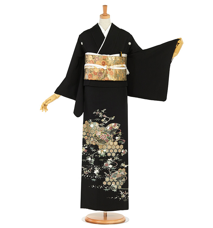 帯・逸品】京友禅金箔加工 黒留袖 No.CA-2149-Mサイズのレンタル