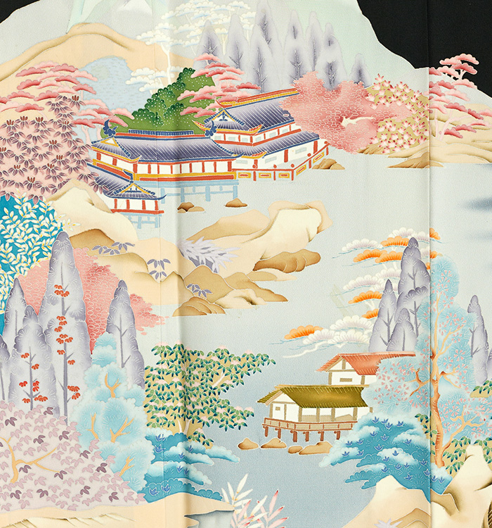 手描友禅 黒留袖 No.CA-2310-Sサイズのレンタル｜きもの365