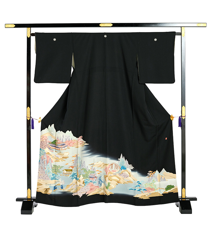 手描友禅 黒留袖 No.CA-2310-Sサイズのレンタル｜きもの365