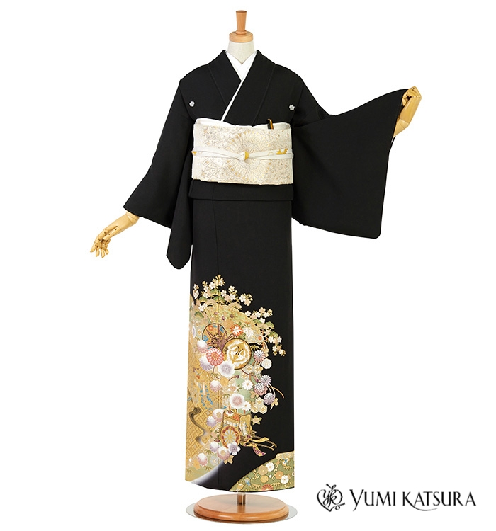 桂由美 黒留袖 No.CA-2432-ワイド-MOサイズ