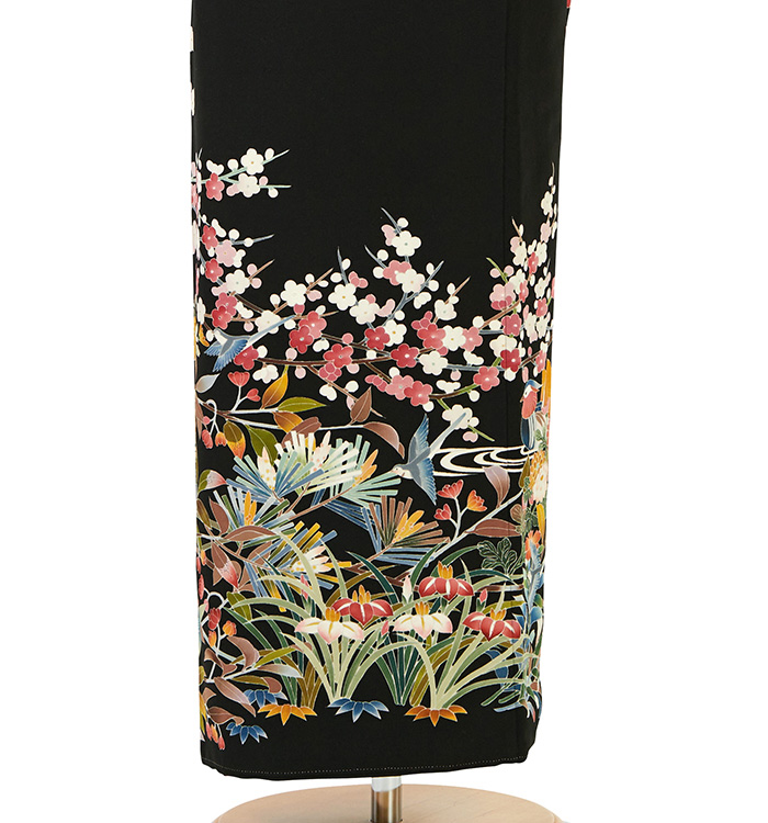 友禅 黒留袖 No.CA-2447-ワイド-LOサイズのレンタル｜きもの365