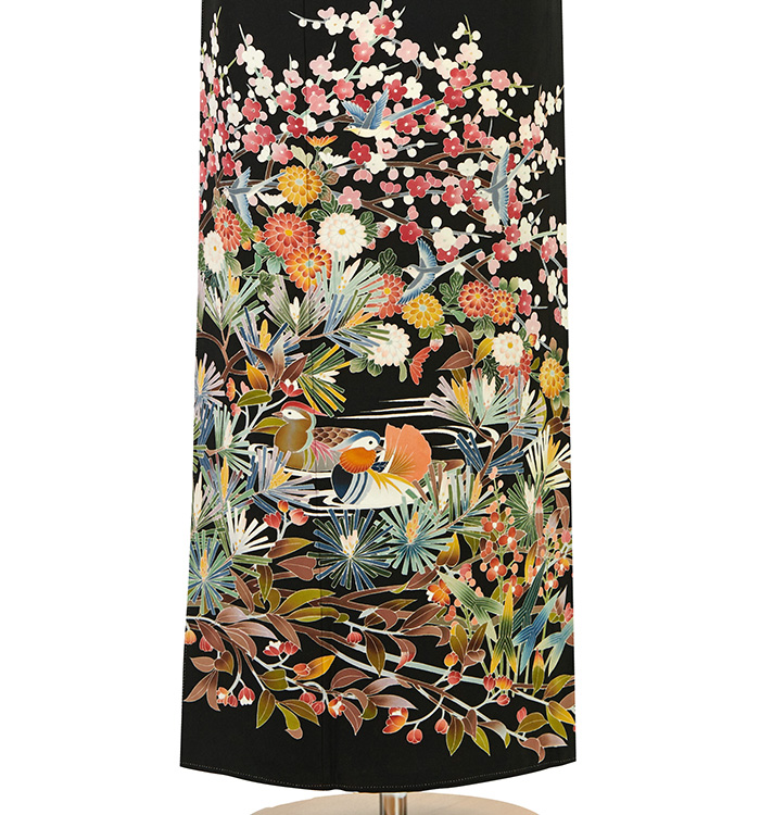 友禅 黒留袖 No.CA-2447-ワイド-LOサイズのレンタル｜きもの365