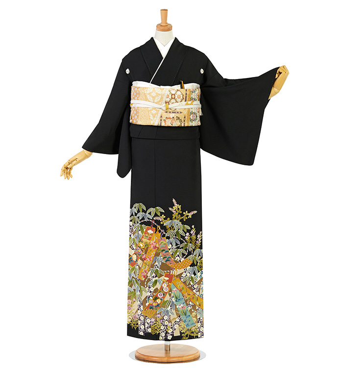 本加賀友禅 黒留袖 No.CA-2478-Mサイズ