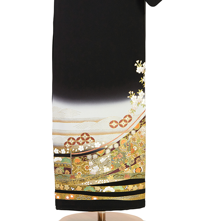 桂由美 黒留袖 No.CA-2525-ワイド-LOサイズのレンタル｜きもの365