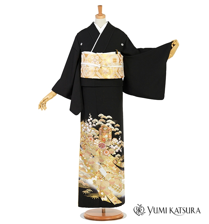 桂由美 黒留袖 No.CA-2529-ワイド-LOサイズ