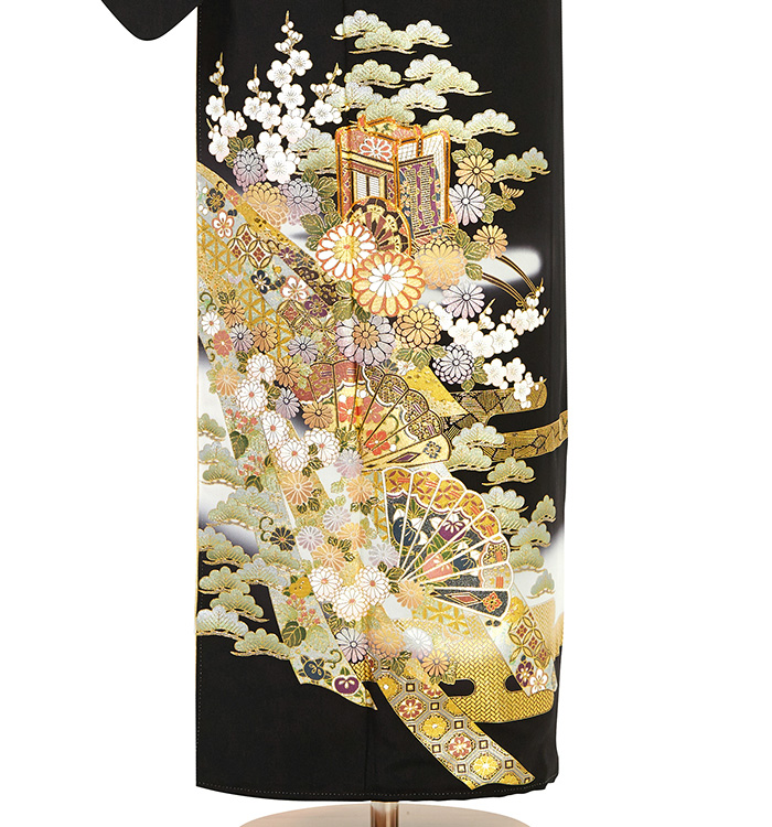 桂由美 黒留袖 No.CA-2532-ワイド-MOサイズのレンタル｜きもの365