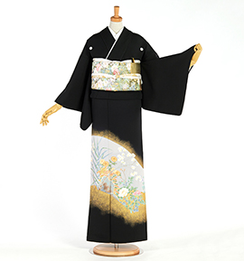 手描友禅作家 黒留袖 No.CA-2553-Mサイズ