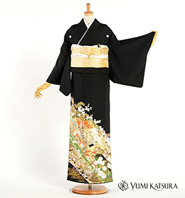 B09週末限定価格！☆USED美品☆ 「3L」 暈し染め 金彩 黒留袖6点セット CA-2582-torusoA3.jpg