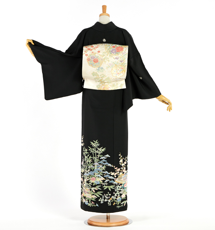 美品　袷　正絹　作家　本加賀友禅　黒留袖　フルセット　身丈160 裄丈67 本加賀友禅 黒留袖 No.CA-2586-Mサイズのレンタル｜きもの365