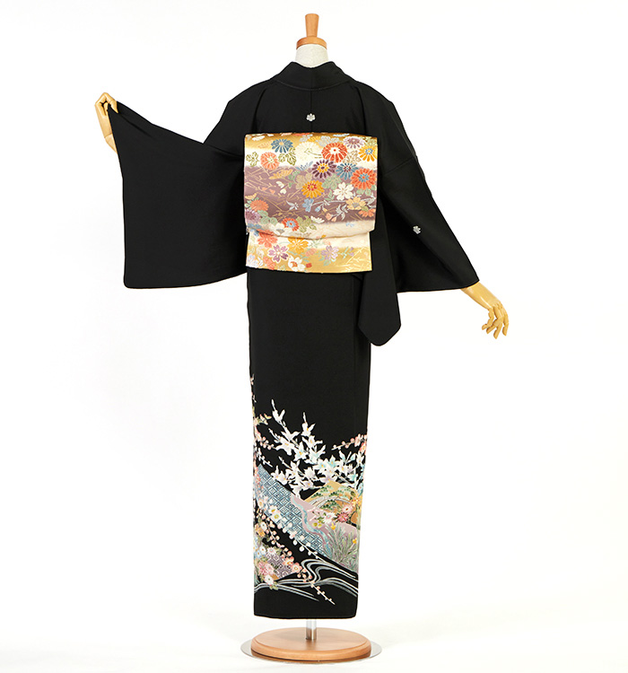 帯・逸品】本加賀友禅 黒留袖 No.CA-2601-Lサイズのレンタル｜きもの365