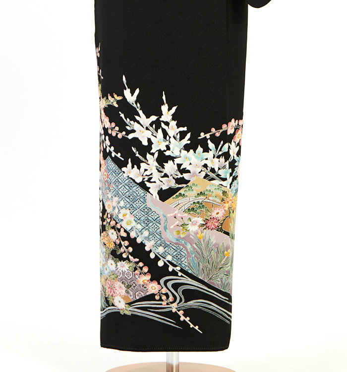 帯・逸品】本加賀友禅 黒留袖 No.CA-2601-Lサイズのレンタル｜きもの365